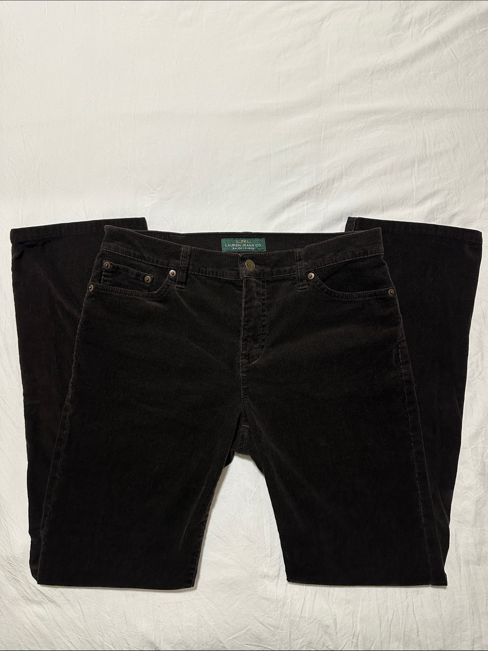 Vintage Polo Ralph Lauren Brown Straight Leg Corduroy Pants Y2K Size 10
